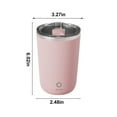thumbnail image 3 of AuroraX 12 Oz Self Stirring Coffee Mug Insulated Warmer Stainless Steel Travel Coffee Mug with Lid and Handle Funny Cute Novelty Cup Birthday Gifts for Women Men Office Coworkers(Pink), 3 of 9