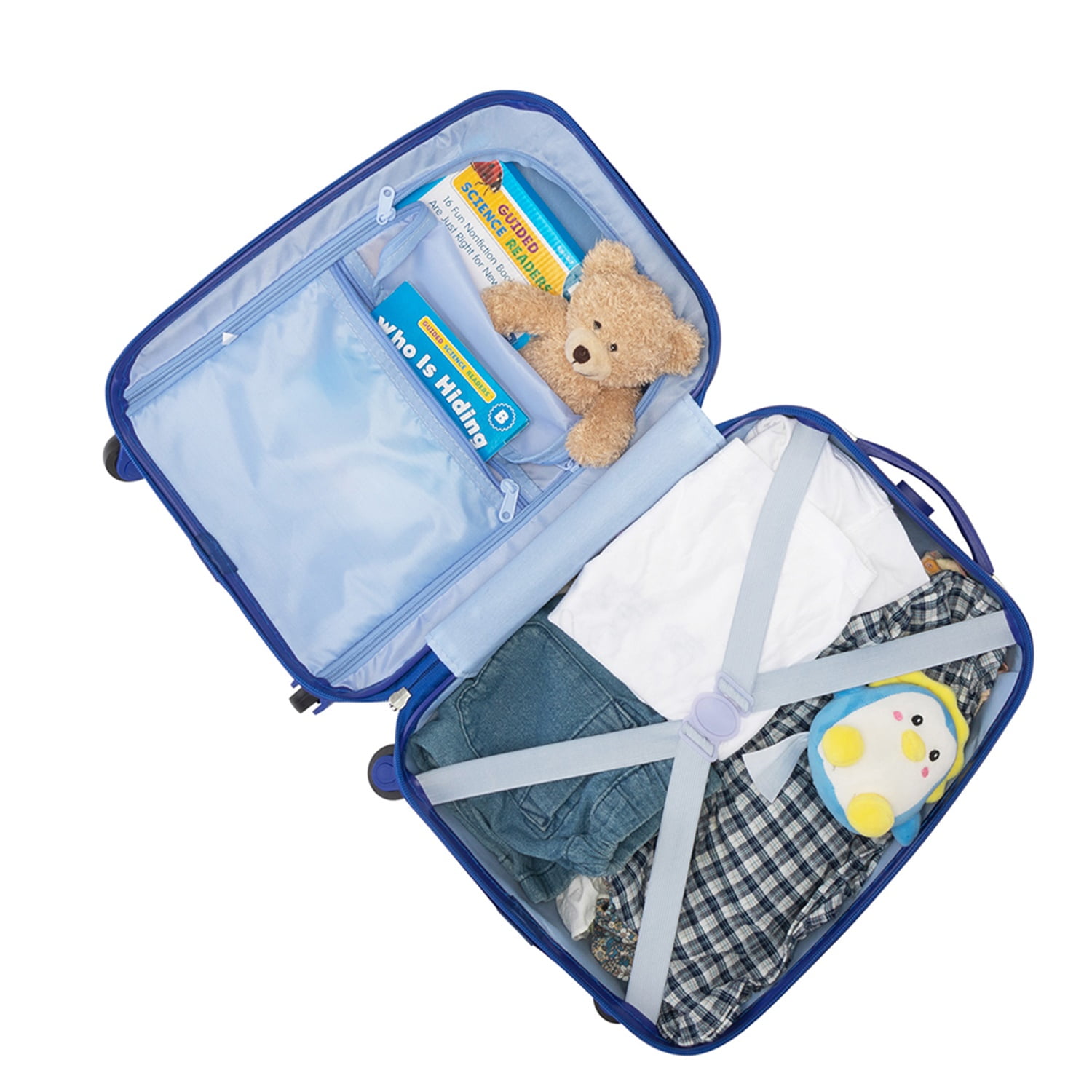 Kadyn 2Pc Luggage & Backpack Set, Kids Suitcase with 4 Spinner Wheels, Blue Kids Luggage Set Suitcase Backpack School Travel Trolley Kadyn 2Pc Luggage & Backpack Set, Kids Suitcase with 4 Spinner Wheels, Blue Kids Luggage Set Suitcase Backpack School Travel Trolley