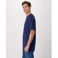 thumbnail image 4 of Hanes Beefy-T Men's Heavyweight Cotton T-Shirt (Big & Tall Sizes) Navy LT, 4 of 8