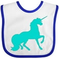thumbnail image 3 of Inktastic Aqua Unicorn Boys or Girls Baby Bib, 3 of 4