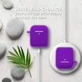 thumbnail image 2 of AirPods Case [Front LED Visible], GMYLE Silicone Protective Shockproof Earbuds Case Cover Skin with Keychain Kit Set Compatible for Apple AirPods 1 & 2 (Bright Purple), 2 of 6