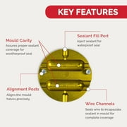 SpliSeal Dual Cavity 12-10 AWG Butt Connector Mould - Corrosion & Weather Resistant for Electrical