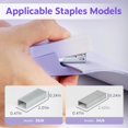 thumbnail image 3 of Mini engrapadora NUSIGN de 25 hojas de capacidad, morado y blanco, 3 of 7
