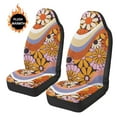 thumbnail image 3 of Uorisanigo Car Seat Covers Front Seats Only, 2-Pack Premium Retro 70s Flower Power Automotive Bucket Seat Covers Easy Installation Seats Cushion for Most Cars, Auto Interior Accessories, 3 of 7