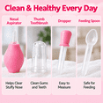 thumbnail image 6 of 13 in 1 Baby Grooming Kit with Thermometer, Bath Thermmometer, Brush, Comb, Nail Clipper & Nasal Aspirator, Portable Baby Care Set, Newborn Essentials Must Haves for Home & Travel, Pink, 6 of 9