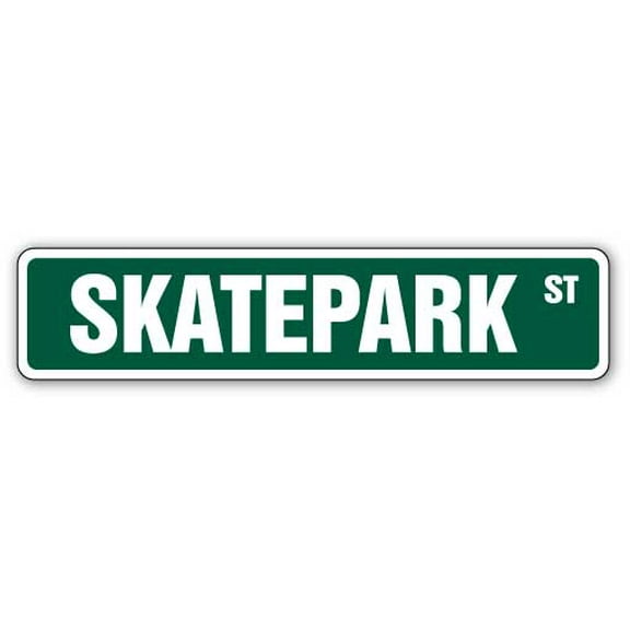 SKATEPARK Street Sign skateboard ramp skateboarding skateboarder sports | Indoor/Outdoor | 24" Wide