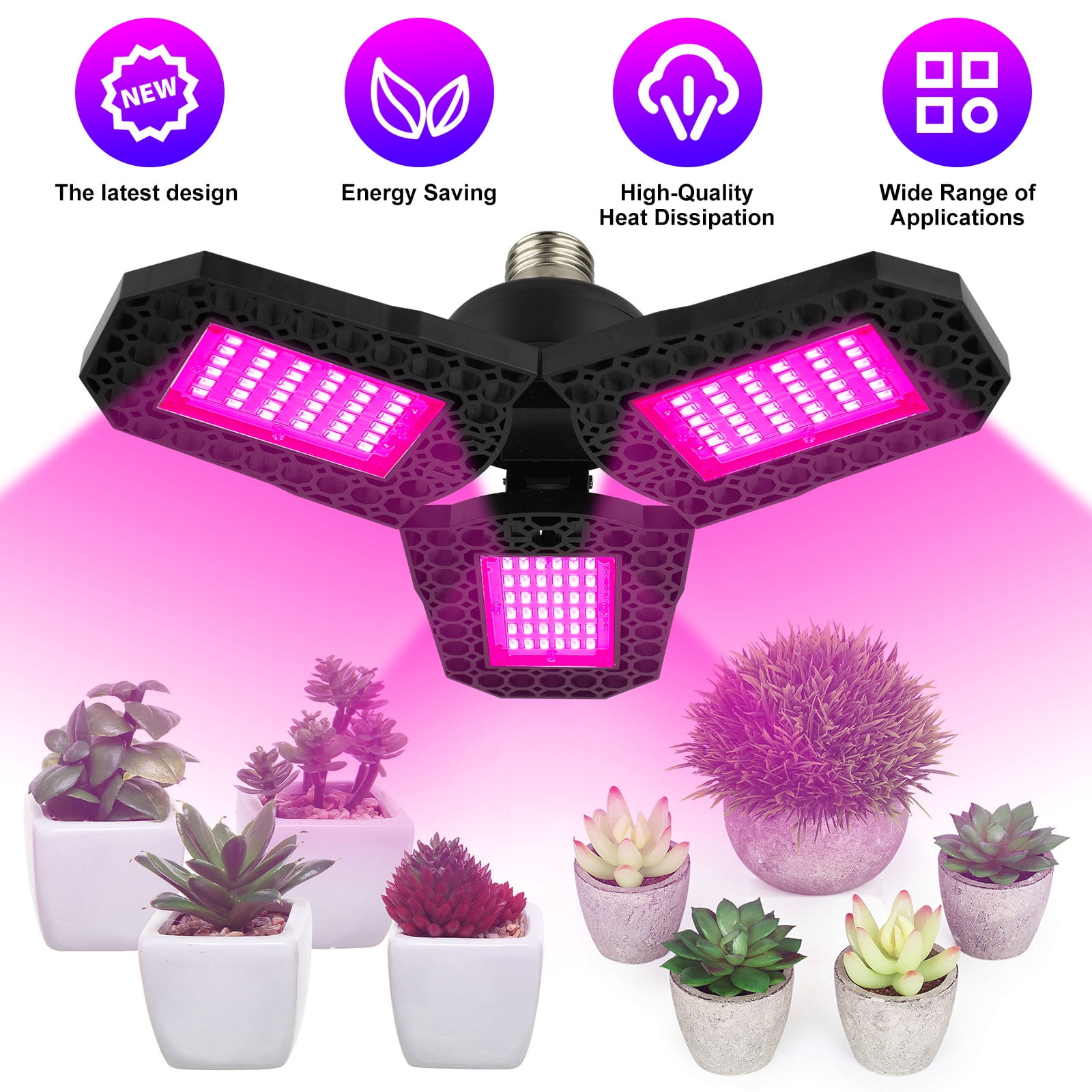 Foldable E27 Led Grow Light Full Spectrum Lamp for Hydroponics Plant Veg Flower Foldable E27 Led Grow Light Full Spectrum Lamp for Hydroponics Plant Veg Flower