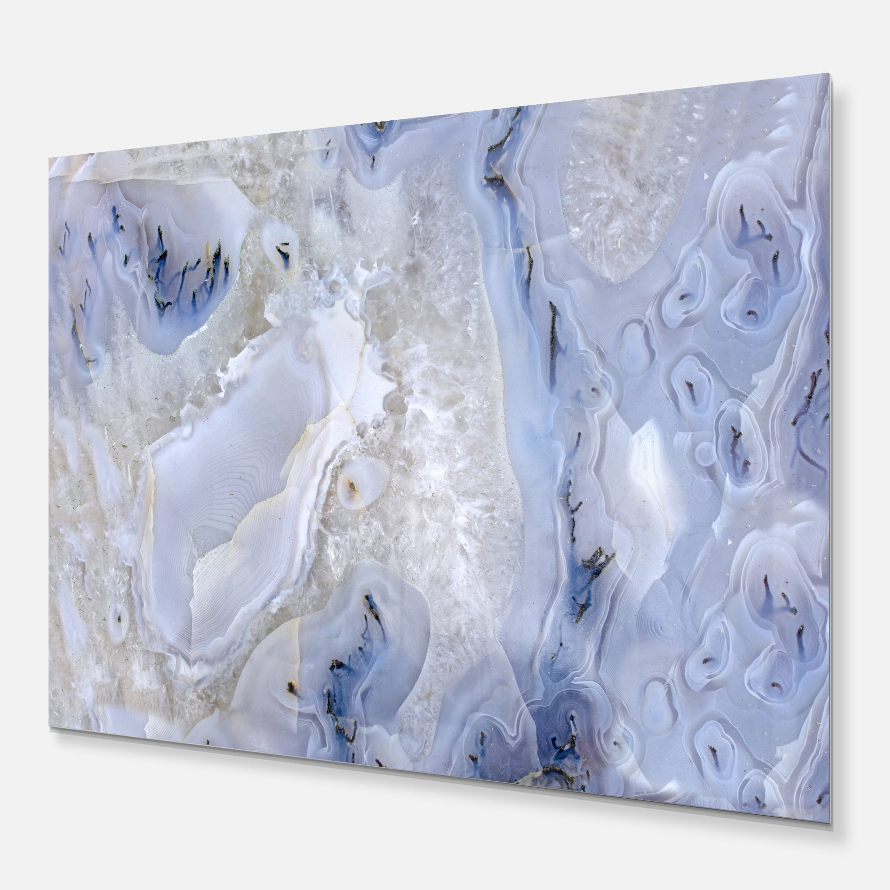 Designart 'Agate Stone Background ' Abstract Metal Wall Art Print