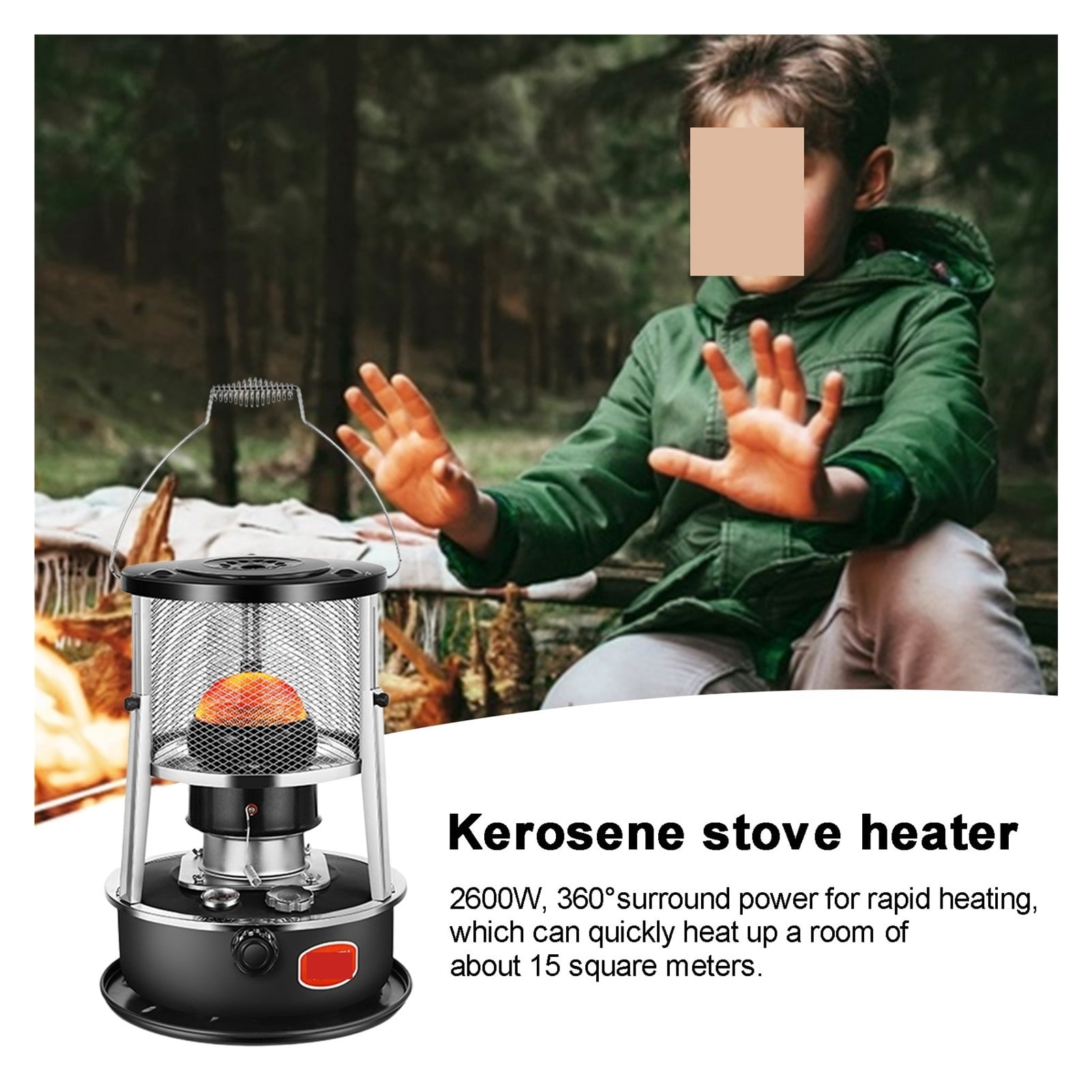 Portable Kerosene Stove Heater Lightweight Kerosene Stove Heater With Oil Gauge Portable Kerosene Warmer Automatic Extinguishing Suitable For Outdoor Backpacking Hiking Traveling ,strong