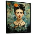 thumbnail image 2 of Designart "Blue Coral Mexico Art Selfportrait With" Portrait Floater Framed Canvas Wall Art, 2 of 7