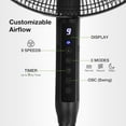 thumbnail image 3 of Ultra Quiet DC Motor Standing Fan with Remote, 9-Speed Oscillating Pedestal Fan with Adjustable Height, 9-Hour Timer Idea for Living Room, Bedroom, Office, Dorm Use, 3 of 10
