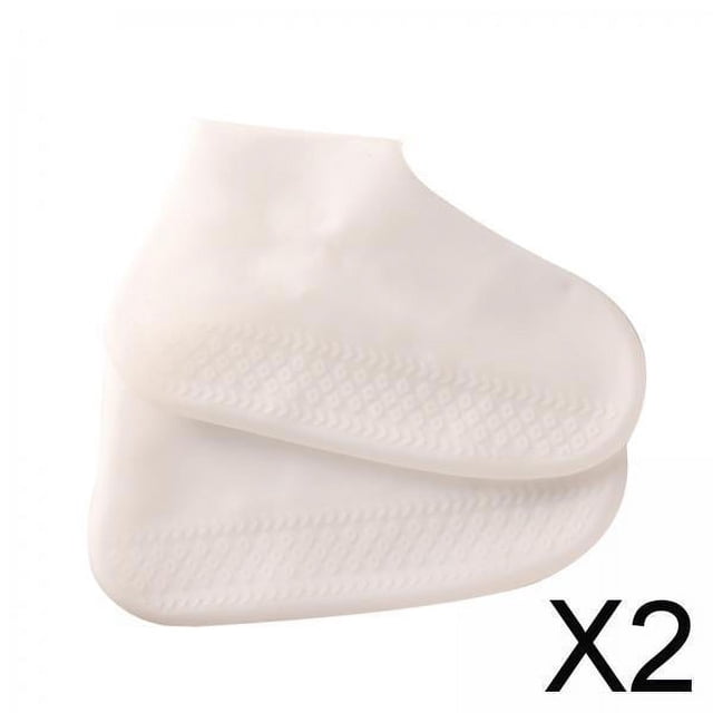 2x Cubrezapatos Impermeables de Silicona, Cubierta para Botas de Lluvia, Chanclos Reutilizables, Cubrezapatos de Goma Suave Y Portátil para Lluvia Par 2 piezas