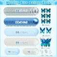 thumbnail image 2 of AOWEE Blue Balloon Garland, Blue Birthday Decoration with Butterflies, Frozen Snowflake Balloon Arch Kit Metallic Blue White Latex Balloon for Baby Shower, Frozen Party, Wedding, 2 of 6