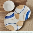 thumbnail image 3 of Pfaltzgraff Artful Circles 12 Piece Stoneware Dinnerware Set Off White, 3 of 10