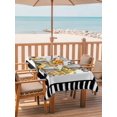thumbnail image 2 of Outdoor Tablecloth with Umbrella Hole for Patio/Picnic/Party/Camping, Summer Lemons Waterproof Table Cloth Rectangle Table Cover Washable, Modern Country Truck Bees Black Striped (60"x 84"), 2 of 9