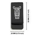 thumbnail image 2 of Stainless Steel Geometric Polygon Rhino Animal Classic Slim Money Clip Credit Card Holder, 2 of 2