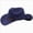 Navy_1, variant on Gibobby Western Cowboy Hat For 3-8 Years Todddler Unisex Sun Hat Felt Suede Travel Cap Outdoor Sun Visor Wide Brim Hat With Strap Kids Hat,Navy