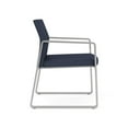 thumbnail image 4 of Fauteuil d'Invité pour Réception Salle d'Attente Soins de Santé / Acier Argenté / Bleu, 4 of 5