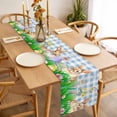 thumbnail image 3 of Easter Bunny Table Runner - 36 Inch Long, Kitchen Dining Table Runner Dresser Scarves, Spring Easter Eggs Floral Blue Plaid Farmhouse Decor for Coffee Tables Wedding Party Banquet, 3 of 8