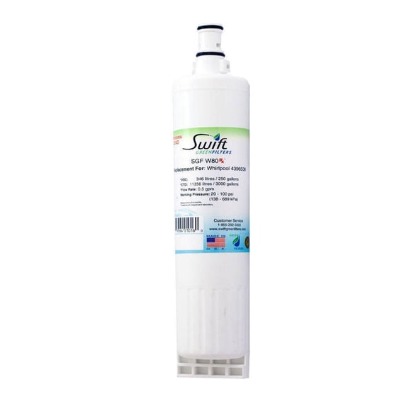 Swift Green Filters Swift Green SGF-W80 Rx Pharmaceutical Replacement Water Filter for Kenmore/Whirlpool 4396508, 4396547,  46-9010, 46-9902, 46-9908, 4609010000, 9010, 9010P, 9902P, 9908P, L400, L500