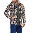 thumbnail image 3 of Zip Up Hoodies for Men - Cute cartoon flowers Long Sleeve Comfrt Men'S Fashion Hoodies & Sweatshirts, Jackets for Men Hoodies Pullover Clothing Clothes with Pouch, 3 of 5