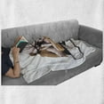 thumbnail image 6 of English Bulldog Soft Flannel Fleece Throw Blanket, Pure Breed Bulldog with Glasses and Books Hardworking Animal, Cozy Plush for Indoor and Outdoor Use, 70" x 90", Black Pale Brown White, by Ambesonne, 6 of 6