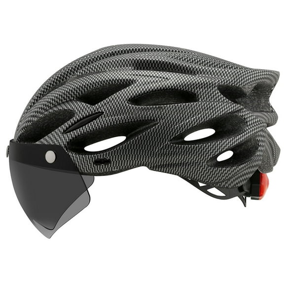 Men And Women Cycling Helmet Road Mountain Bike Helmet With Visor Lamp