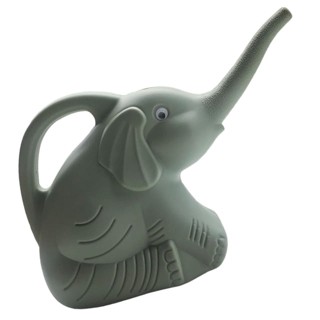 Regadera decorativa de 2 l con forma de elefante y boquilla para jardín. Verde