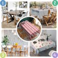 thumbnail image 5 of Red Christmas Pattern Rectangle Tablecloth 60"x102",Waterproof Polyester Rectangle Table Cloth, Wipeable Spillproof Polyester Tablecloth for Dining, Camping, Indoor and Outdoor, 5 of 6