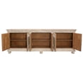 thumbnail image 4 of Athena 6-Door Sideboard in Distressed White Traditional Carving on Solid Wood, 4 of 11