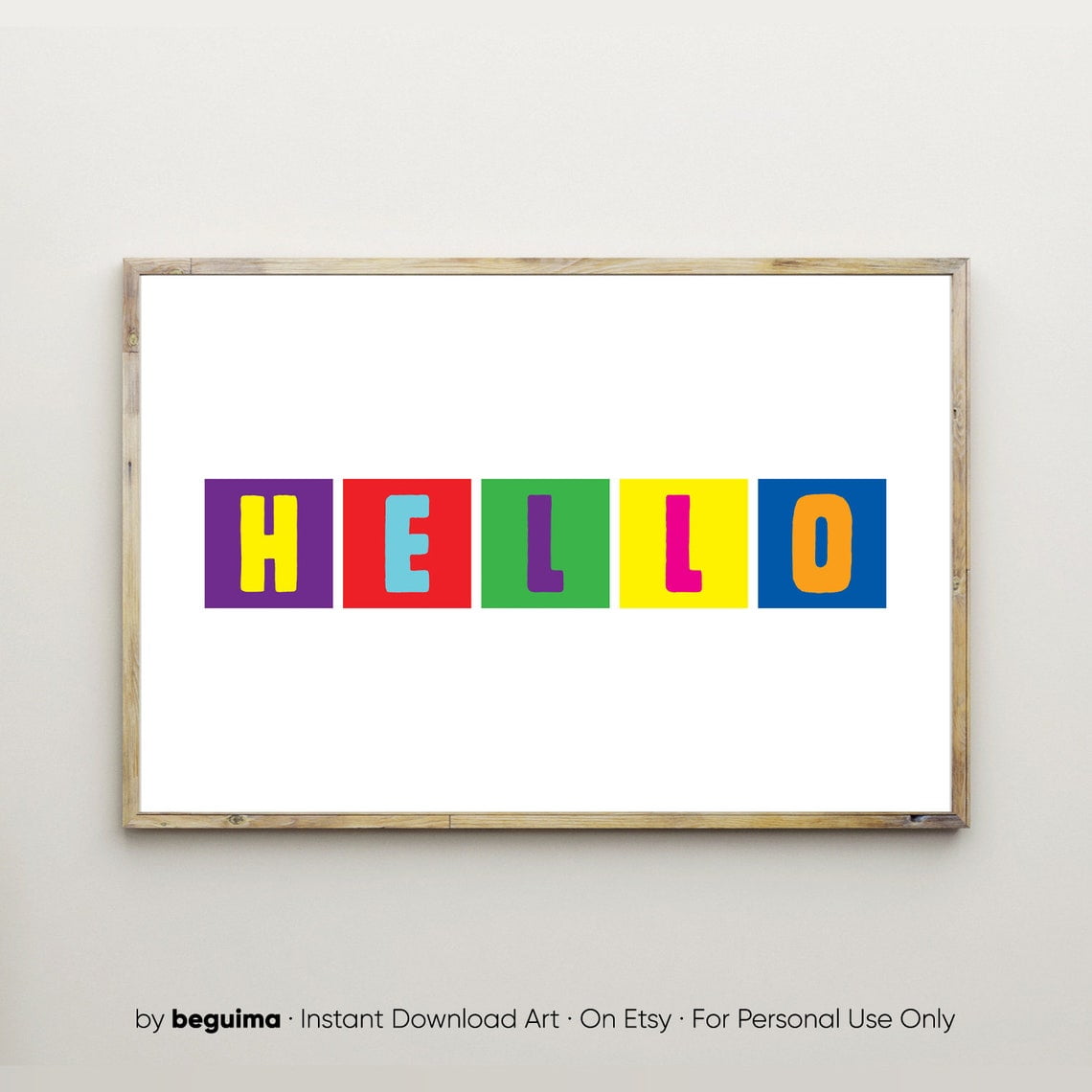 Hello Entrway Teacher Poster Baby Room Children Nursery Playroom And Classroom Decor