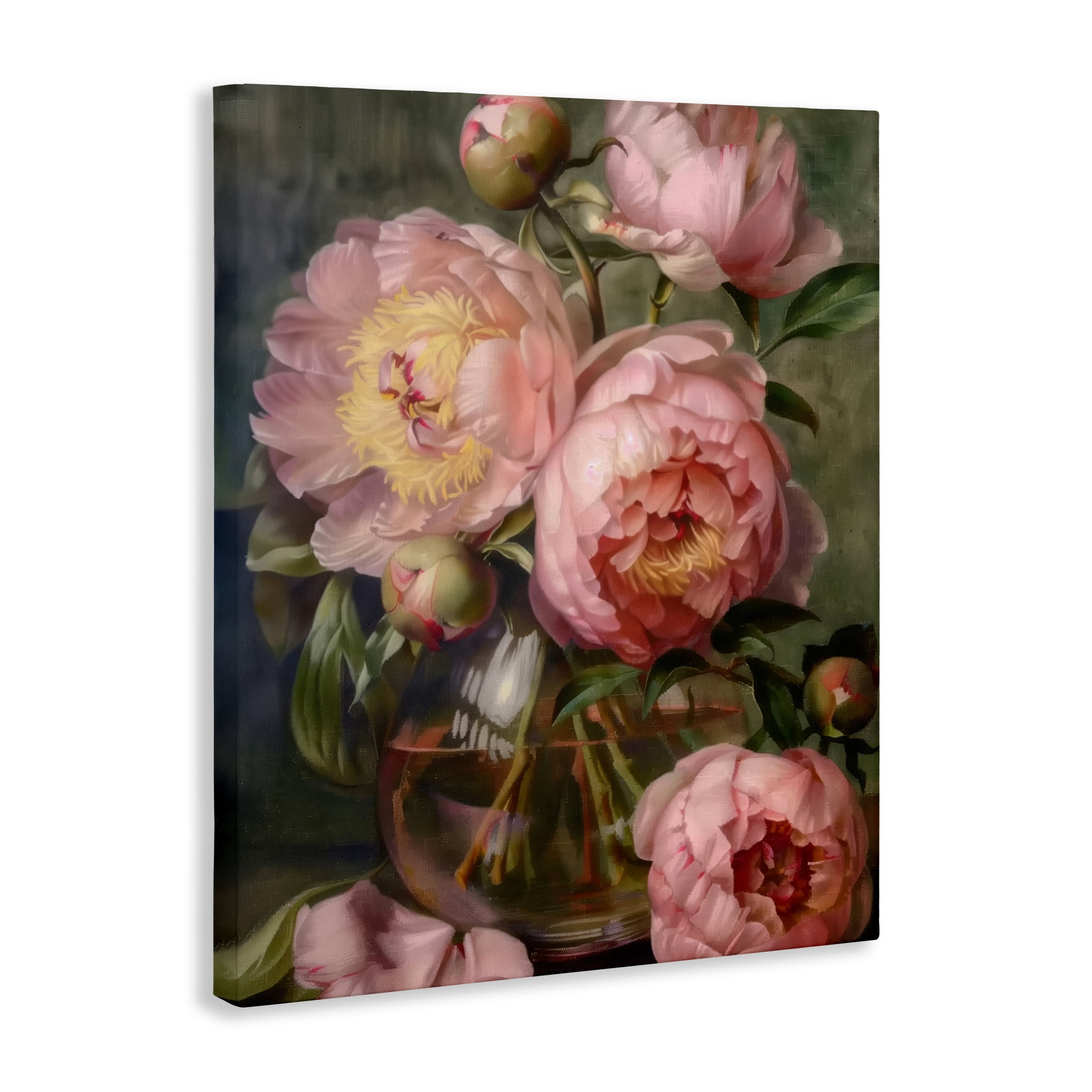 Stupell Industries Pink Peonies in Glass Vase Canvas Wall Art, design by LSR Design Studio
