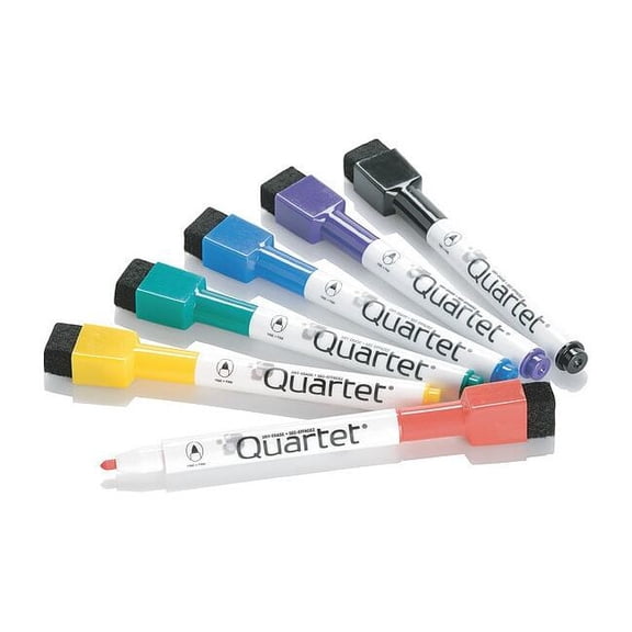 Quartet ReWritables Mini Dry-Erase Markers, Magnetic, Assorted Classic Colors, 6 Pack