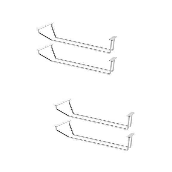 2 Pack under Cabinet Wine Rack Organiser Glass Kitchen Storage