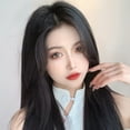 thumbnail image 2 of Rallonge de Cheveux de 23,6 Pouces, Lisse, à Clip, Rallonges de Cheveux Synthétiques avec 5 Pinces par Postiche pour Femmes et Filles, 2 of 6