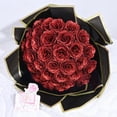 thumbnail image 1 of Bouquet de rosas con purpurina, Waipfaru, falsas, artificiales, color rojo 24, 1 of 7
