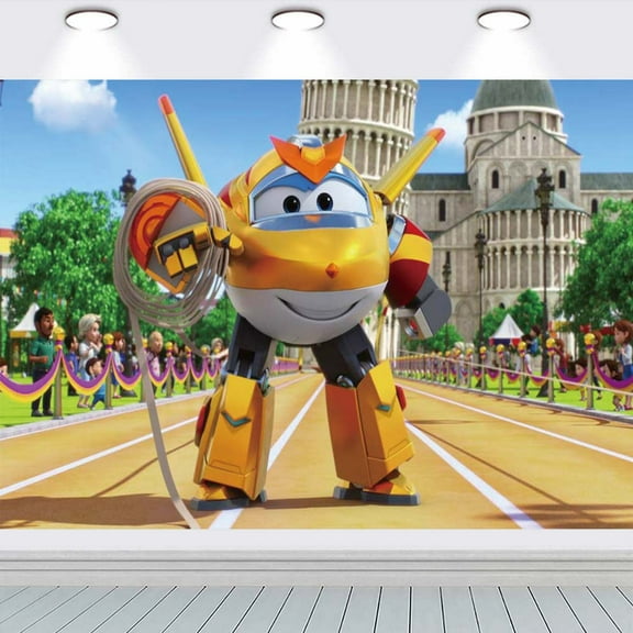 Super Wings school Taspestry Wall Decor Birthday Banner Backdrop Background Party Supplies Poster Fans