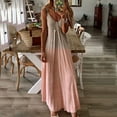thumbnail image 2 of Fridja Robe Décontractée Sans Manches pour Femmes Col en V Robe Longue à Bretelles Imprimée Dégradée, 2 of 5