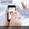 thumbnail image 6 of FZ FANTASTIC ZONE Women's Winter Warm Touchscreen Cable Knit Gloves Elastic Cuff Fleece Lined Thermal Gloves for Texting Driving, 6 of 6