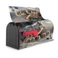 thumbnail image 3 of Yiaed Wolf Family Winter Wonderland Print Mailbox Covers, Magnetic Mailbox Cover, Mail Box Covers for Garden Outdoor Decor Box Covers-25.5x21 in, 3 of 8