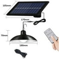 thumbnail image 5 of Luces colgantes solares, lámpara colgante solar de doble cabezal para interiores y exteriores, lámpara colgante LED con control remoto para jardín, patio, pasillo, pasarela, camino, garaje,, 5 of 5