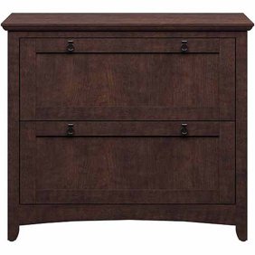 Bush Furniture Key West 2 Drawer Lateral File Cabinet In Bing Cherry
