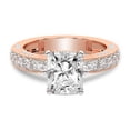 thumbnail image 3 of IGI Certified 2 Carat Radiant Shape Lab Grown Diamond Engagement Ring | 14K Rose Gold | Regalia Milgrain Diamond Ring | FG-VS Quality Friendly Diamonds, 3 of 6