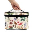 thumbnail image 2 of HELLHERO Durable Makeup Bag Travel Cosmetic Bag with Brush Slots Large Makeup Organizer Gift(Butterfly and Floral Pattern), 2 of 4