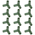 thumbnail image 1 of Uxcell 12 Pcs 11mm Conectores de Marco de Invernadero, Accesorio de Tubería en Ángulo Recto de 3 Vías para Enrejado de Uvas/Cobertizo de Protección Solar/Estacas de Plantas de Jardín [Verde], 1 of 7