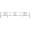 thumbnail image 5 of vidaXL Garden Fence Patio Privacy Screen Fence Wall with Spear Top Steel Black, 5 of 136