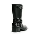 thumbnail image 3 of Dream Pairs Women's Low Chunky Heel Mid Calf Boots Square Toe Motorcycle Buckle Riding Biker Boots, 3 of 6