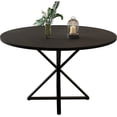 thumbnail image 4 of Bingirl 47 - Inch Round Dining Table for 4: Storage and Black Oak Metal Square Legs, 4 of 5