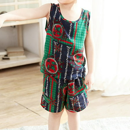 

Wiueurtly Toddlers Kids Girls Boys Fashional Floral 3D Prints Sleeveless Vest Top Short Pants 2pcs Girls Outfits Set Water Bottles