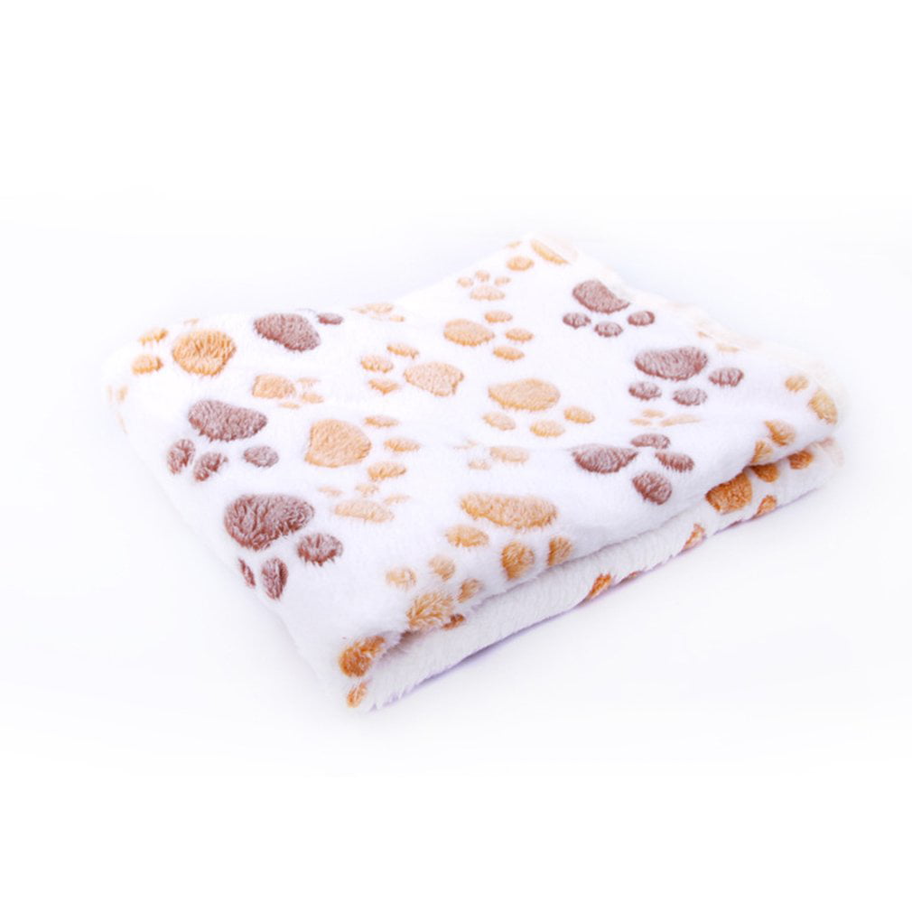 vbncvbfghfgh Thicken Pet Dog Blanket Paw Pattern Cat Dog Mats Breathable Soft Fleece Bed Blanket For Dog Cats Kitten Hamster Warm Blanket
